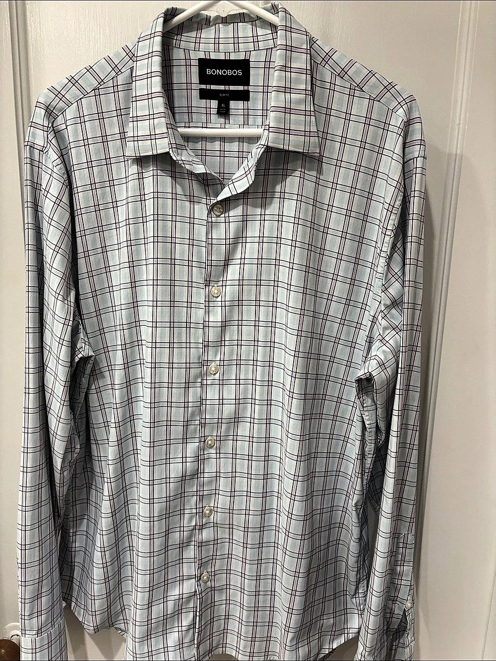 Men's XL slim fit Bonobos Plaid Button Down